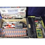 Slot Racing Cars, including Tomy AFX Vertigo Set, Scalextric C.126 JPS Lotus 77, C.127 Marlboro