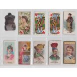 Cigarette cards, USA, 10 type cards, 9 issued by Duke's. Fancy Dress Ball Costumes (1), Postage