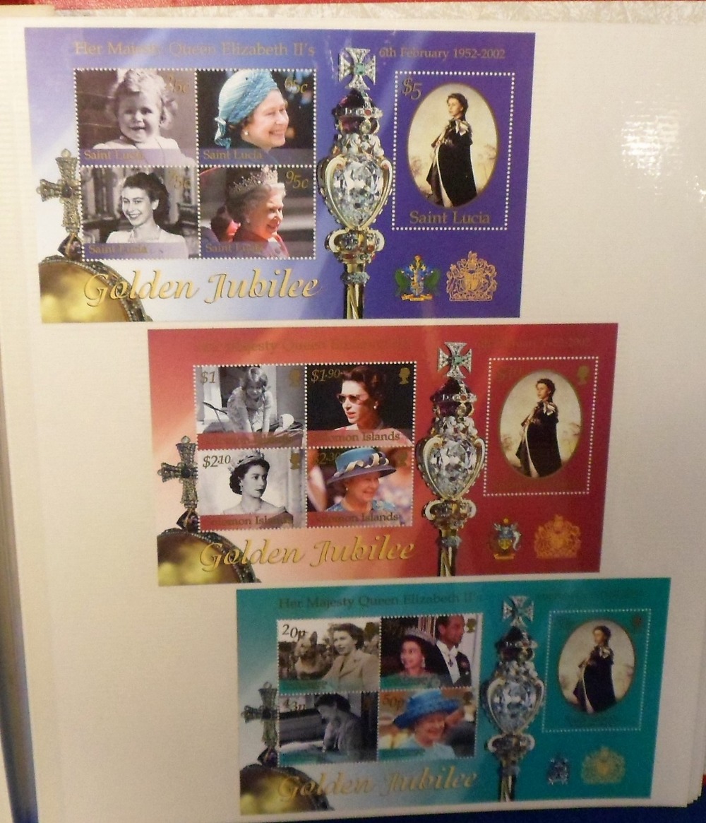 Stamps, a modern album containing a collection of QE2 and Queen Mother mint stamps in sheets, blocks - Image 2 of 2