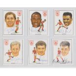 Football autographs, Arsenal FC, Trade cards, CCC Ltd, set of 15 Cup Winners cards, 1992-93, each