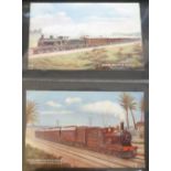 Postcards, a collection of approx 150 Railway Engine/Train postcards, mostly vintage coloured