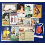 Postcards, Adverts, a selection of 13 cards inc. Chicago Flower Show 1906 (art nouveau), Berio