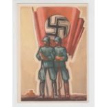 Postcard, Nazi Germany, continental size propaganda card, 'Tag der Deutschen Polizei 1941, SS',