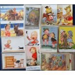Postcards, artist-drawn Children's selection inc. Taylor, Dinah, Tempest, Agnes Richardson, Rene