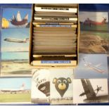 Postcards, Aviation, a collection of 200+ modern coloured postcards inc. Civil Aviation, Jet Liner'