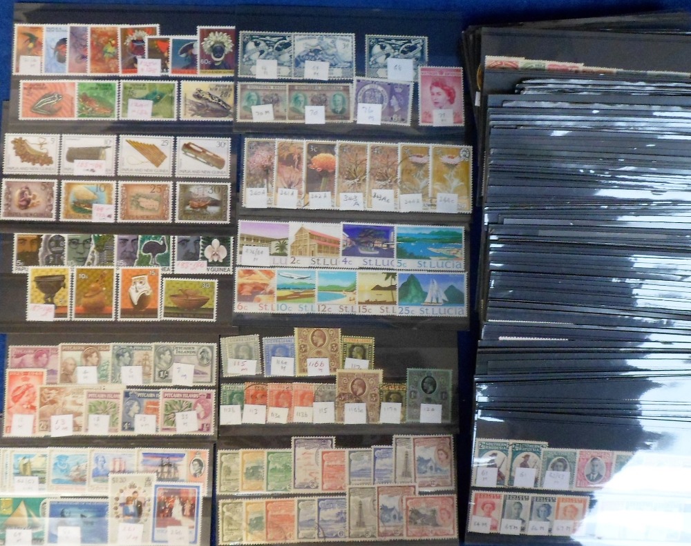 Stamps, Commonwealth Collection, all on stock cards, early 1900's onwards, various countries inc.