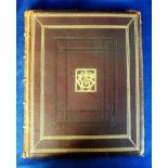 Ephemera, Victorian leather album with gold coloured embellishment and applied monogram 'G W'.