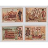 Trade Cards, Spain, Anon, Naval Heroes & Ships, 'X' size, artist drawn, printed backs (set, 25