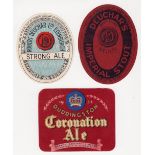 Beer labels, Robert Deuchar's, Edinburgh, 2 vo's, Imperial Stout (fair), Strong Ale (gd) and