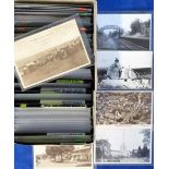 Postcards, Topographical selection of approx 370 cards, RP's and printed, inc. street scenes, views,