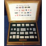 Collectables, Franklin Mint 'The Stamps of Royalty' full set of 25 solid silver proofs of stamps, in
