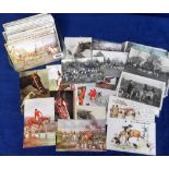 Postcards, a subject collection of 200+ cards of Hunting, Shooting, Horses, Dogs & a few Cats,