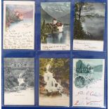 Postcards, a good collection of 428 cards of Switzerland (in binder) mostly Montreux (378), &
