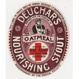 Beer label, Robert Deuchar's, Edinburgh, vo, Nourishing Stout bottled by Wm. Adam, Edinburgh, (