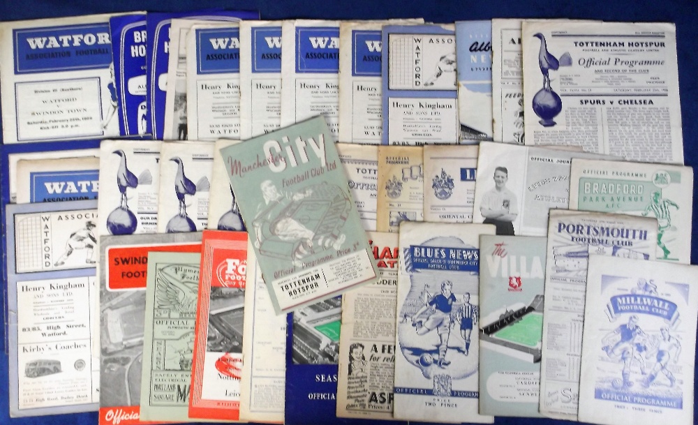 Football Programmes, a collection of 35+ programmes from the 1940s/50s, various clubs inc. Man