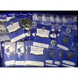 Football programmes, Leicester City home collection, 1957/58 to 1968/9, 57/8 (9) inc. Man Utd,