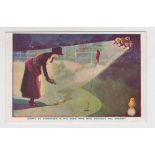 Postcard, Advert, Golf, Art style card for Chick Golf Balls by the North British Rubber Co (