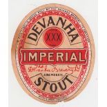 Beer label, Devanha Brewery Ltd, Aberdeen, Imperial Stout from the Devanha Brewery, vo, (some