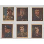 Tobacco silks, Hill's, Great War Leaders (Canvas) 'L' size (set, 23) (mostly gd)