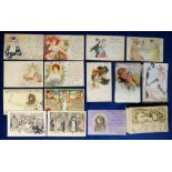 Postcards, a selection of 70+ artist-drawn Glamour cards, artists include Kirchner, (w.t.f), Jack