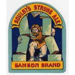 Beer label, Soulby & Sons, Alford, Samson Brand Strong Ale, 85mm high, arched, (gd) (1)