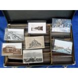 Postcards, a large collection of postmarks and postal history of approx 1200 cards in black carrying