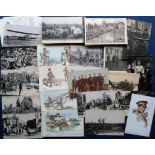 Postcards, Military, WW1 assortment, RP's and printed, inc. RP's of UK Troops & Allies, Royal Flying