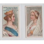 Cigarette cards, Salmon & Gluckstein, Her Most Gracious Majesty Queen Victoria, two type cards, 1838