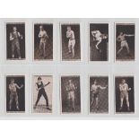 Cigarette cards, Ogden's, Pugilists in Action (set, 50 cards) (vg/ex)