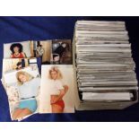 Glamour photographs, a large collection of approx. 1000 colour glamour photos mostly postcard