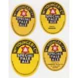 Beer labels, William Younger & Co, Edinburgh, Special Pale Ale, vo's, 4 different (gd) (4)