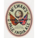 Beer label, McEwan's, Edinburgh, vo, Pale India Ale, bottled by Thomas McPhail, Shankhill Rd (gd) (