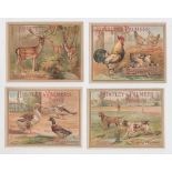 Trade cards, Huntley & Palmers, Animals, (set, 12 cards) (gd)