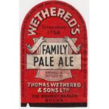 Beer label, Thomas Wethered & Sons Ltd, Marlow, Family Pale Ale, arched, 100mm high (fair, sl edge