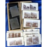 Photographs, a box containing 35+ glass slides, mostly family portraits and scenic views, sold