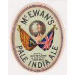 Beer label, McEwan's, Edinburgh, vo, Pale India Ale, bottled by John Houliston, Edinburgh (gd) (1)