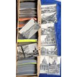 Postcards, a large collection of 900+ mixed age French topographical cards in box, many street