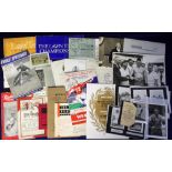 Sport, a good selection of sporting ephemera inc. boxing & tennis photos (signed Alan Minter),