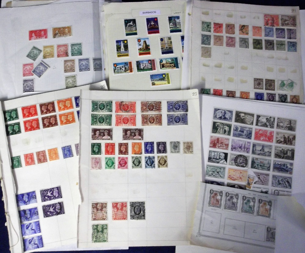 Stamps, a large collection of GB and World stamps on vintage album pages, many different