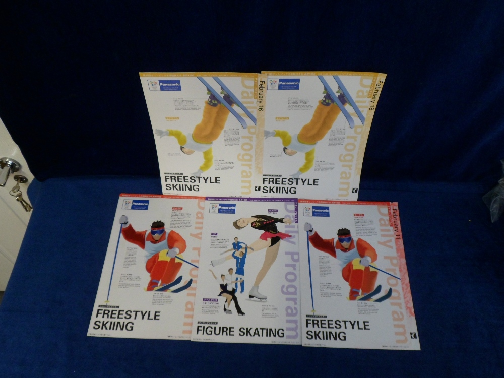 Olympics, collection of 5 individual event programmes from the Nagano 1998 Winter Olympics, scarce