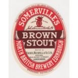 Beer label, J Somerville & Co Ltd, Edinburgh, vo, Brown Stout bottled by Forbes, Maxwell & Co Ltd,