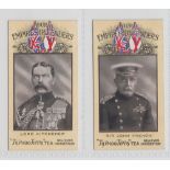 Trade cards, Typhoo, Our Empire's Defenders, two type cards, nos 1 & 2 (vg) (2)