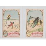 Trade cards, Huntley & Palmers, The Seasons, (set, 12 cards), mixed backs, (1 with back damage, 3