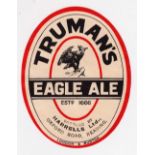 Beer label, Truman's, bottled by Harrells Ltd, Oxford Rd, Reading, Eagle Ale, vo, 80mm high (sl