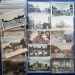 Postcards, Oxfordshire, RP's and printed, a collection of 110+ cards inc. street scenes, views,