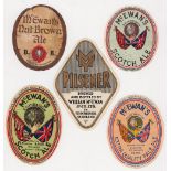 Beer labels, a nice selection of more scarce McEwan labels from Edinburgh inc. diamond McEwan