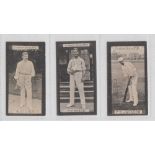 Cigarette cards, Clarke's, Cricketer Series, 3 cards nos. 2, 16 & 30 (all with very slight trim