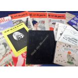 Ephemera, a large collection of assorted items to include a presentation programme from the 1960