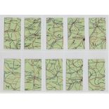 Cigarette cards, Edwards, Ringer & Bigg, War Map Western Front (set, 56 cards) (number 1 with