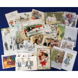 Postcards, Comic, a good comic selection of approx 46 cards inc. Bradshaw (6), Ludivic (4)
